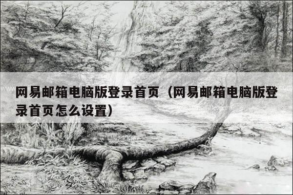 网易邮箱电脑版登录首页（网易邮箱电脑版登录首页怎么设置）