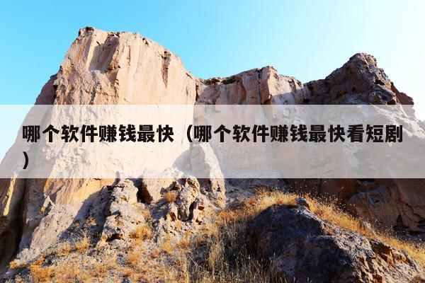 哪个软件赚钱最快(哪个软件赚钱最快看短剧)