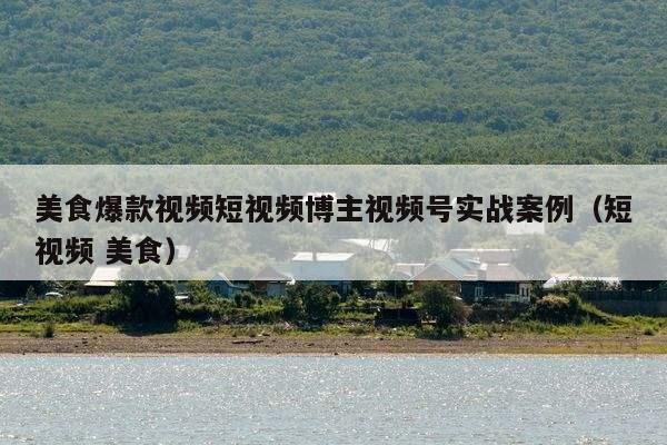 美食爆款视频短视频博主视频号实战案例（短视频 美食）